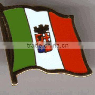 Custom quality novelty gift Italy World Flag Lapel Pin with Navel Ensig