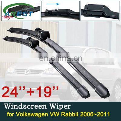 Car Wiper Blades for Volkswagen VW Rabbit 2006~2011 Front Window Windshield Windscreen Car Accessories 2007 2008 2009 2010