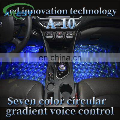 2019 Car Interior Floor Foot Star Ambient Light With USB Led RGB Color Cycle Flash Starry Atmosphere Lights Auto Decorative Lamp