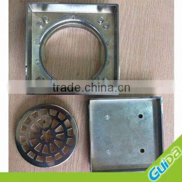 100MM BRASS TILE FLOOR DRAIN WASTE CHROME PLATED