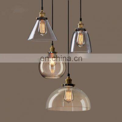 American retro industrial glass pendant light for decorate