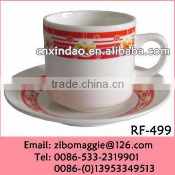 Custom Made Good Quality Nice Custe Designed Personalized Ceramic Snowman Cup and Saucer