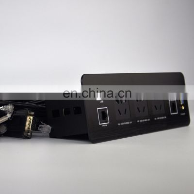 JS-T112U desk usb 3 pin multi electric power plug socket