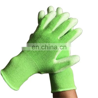 Environmental Friendly Bamboo Fiber Palm Coated PU Working Gloves