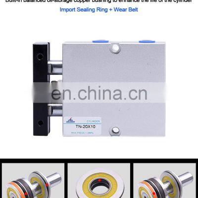 Double Shaft Compact Guide TN Series 32X50 Double Piston Rod Pneumatic Air Cylinder With Magnetic photo-4