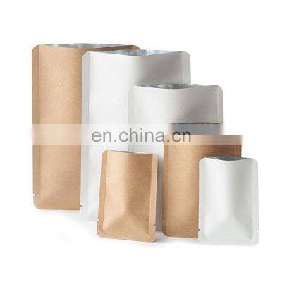 In Stock Heat Seal Bags Biodegradable Kraft Paper Mylar Aluminum Foil Packaging Pouch Sachet for Snack Cosmetic Cream