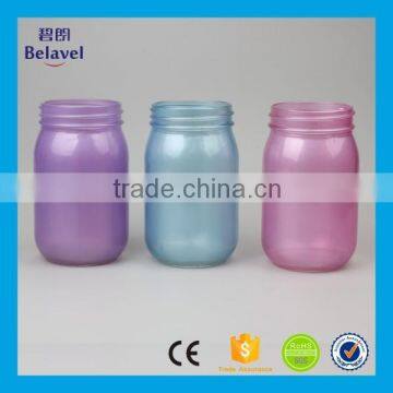 High quality 15oz 450ml colorful glass mason jar                        
                                                                                Supplier's Choice