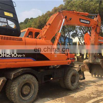 doosan second hand wheel digger dh210w dh210-7 , wheel type excavator , doosan construction machine