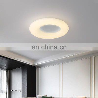 White Cute Simple LED Ceiling Pendant Light Round Decor Chandelier For Living Room