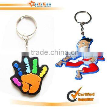 Cross Slipper Rubber PVC Keychain