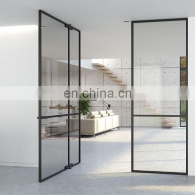 Commercial use hall violence prevention aluminum frame glass casement door