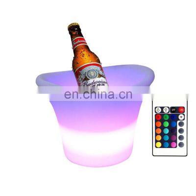 Wine and Beverage Coolers Wholesale Party Led Flashing Beverage Wine Bucket Plastic Ice Bucket LED Wine Cooler