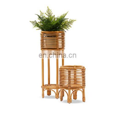 Best Price Rattan Plant Stand High Quality Wicker Flower Pot Holder Basket Cheap Wholesale Vietnam Supplier