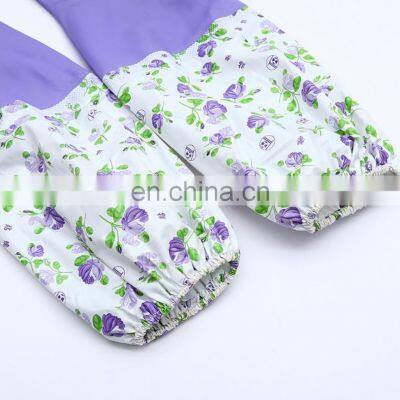 Long Sleeve Rubber Household Waterproof Cleaning Dish Washing Kitchen Latex Gloves photo-5