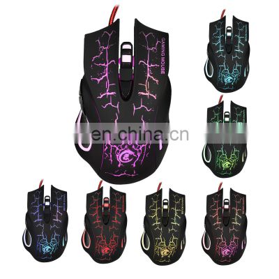 A8888 Mini Wired Game Mouse 6 Buttons 5500 DPI RGB Optical Game Mouse