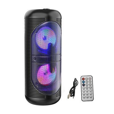 ZQS5201 wireless portable 2*5W power 5.25 inches subwoofer bluetooth speaker with colorful lights