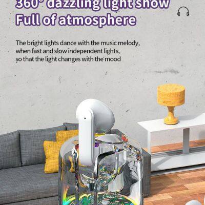 Original Tws Earphone Earbuds Wireless Headphone BT V5.3 RGB Breathing Light Sports Noise Reduction Blue Tooth Headset photo-2