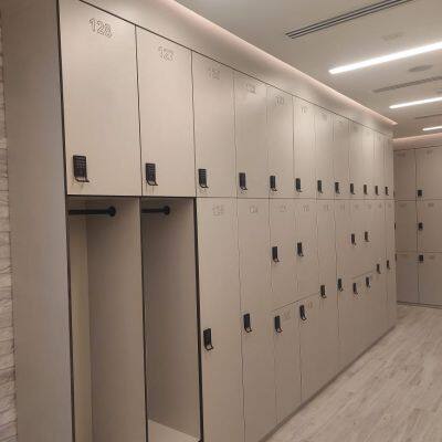 Compact laminate gym lockers hpl locker cabinet for changing room