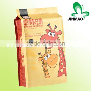 Hot sale custom printing side gusset kraft paper bag for snack