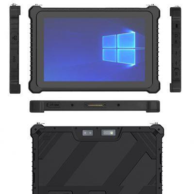 HIDON Cheapest Factory 10 Inch Win10 Pro  Win11 Pro Intel I5 I7 16+256GB  IP68 4G 5G Rugged Tablet with NFC Barcode RJ45 & Docking Station