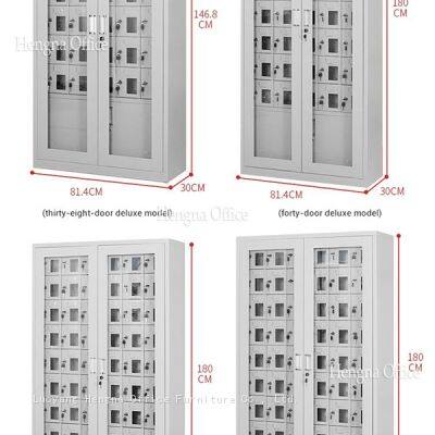 Прочный шкаф для зарядки мобильных телефонов с множеством ящиков, зарядными портами и амортизатором ударов | Надежное решение для хранения в офисах photo-3