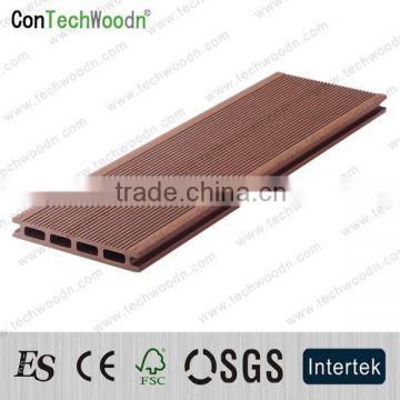 Barefoot friendly wood plastic composite flooring