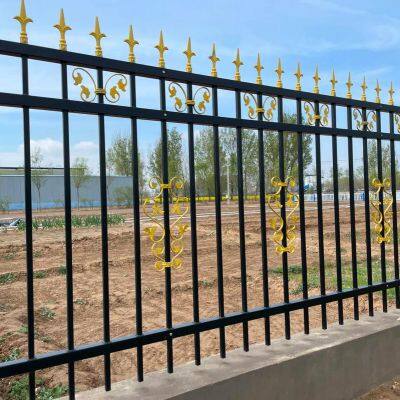 Panel de valla de piquetes de metal ornamental para paisajismo residencial exterior