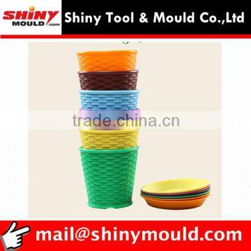 Plastic Rattan Flower Pot Moulds