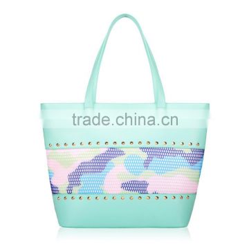 2015 Best Selling Fashion candy color Lady Leather Handbag