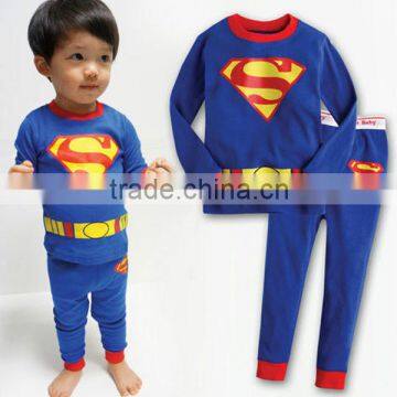 Long Sleeve Superman Designs Baby Sleepwear