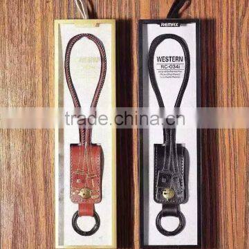 Remax Leather USB Cable for Iphone IOS Mini Usb Cable Sync Charge Cable for Iphone 6 photo-4