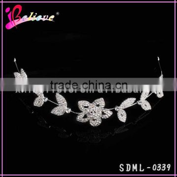 Silver flower metal hairband wholesale in factory , women hairband jewelry