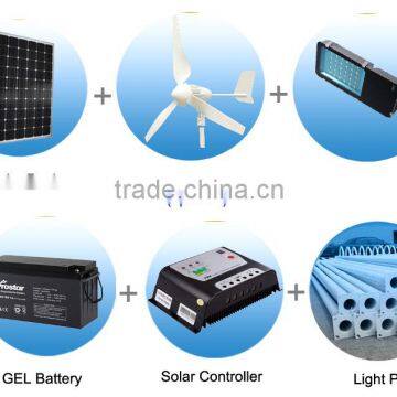 Price for Solar&vertical Axis Wind Turbine Generator Hybrid Led Street Light Lamp photo-4