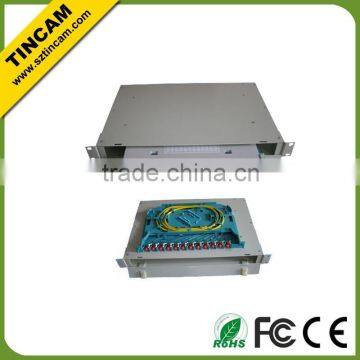 12 core 1U SC/FC/ST/LC rack mount Splicing fiber Optic patch panel/Termination Box/ODF