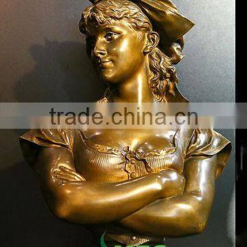 Bronze European lady bust