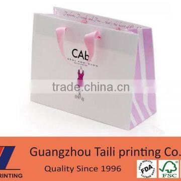 Premium Glossy White Shopping Paper Bag Wholesale