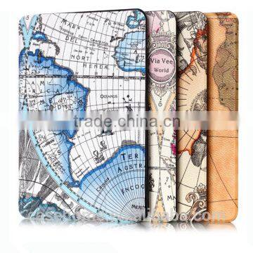 Map Smart Leather Case for Amazon New Fire HD10 2015, New Fire HD10 Smart Cover