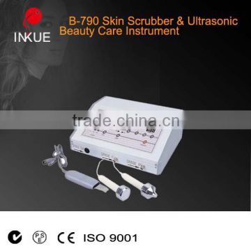 Factory price skin scrubber ultrasonic peeling beauty machine and two ultrasonic probes facial beauty device