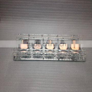 chic ep zinc alloy silver candle holder