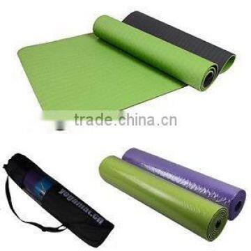 Colorful TPE eco-friendly non-slip 6mm fitness yoga mat