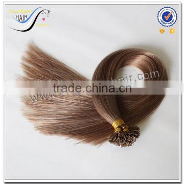 Wholesale top quality brown double drawn flat tip hair extensions 100% virgin human hair                        
                                                                                Supplier's Choice