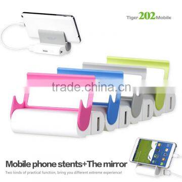 GOLF GF-202 5200MAH Power bank with mobile phone stents+the mirror intelligent sleep power bank for universal device