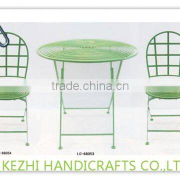 LC-88053/054 Green Garden Metal Table and Chair set