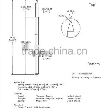 SP1-068167-B01 China manufacture for test probe in electrical bareboard