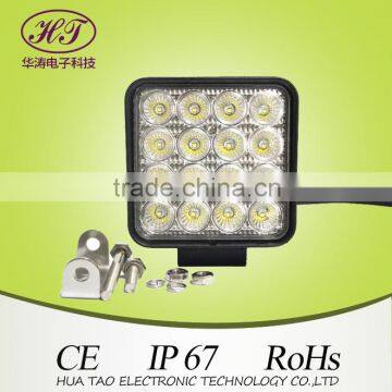 2016 hot sell 48 watt led work light spot floor combination 16pcs 3w leds work light 48w