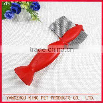 Pet Plastic Dog Comb Grooming Tool Metal Lice Comb photo-4