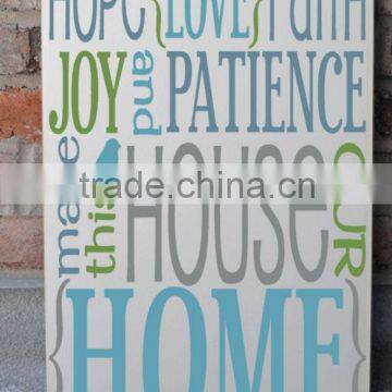 multicolor letters sign wooden wall hanging deco