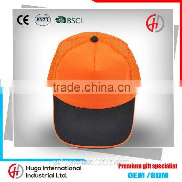 Orange OEM New Hot Unisex 5-panel Blank Custom Promotional Outdoor Sport Baseball cottonCap