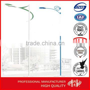 8 Meters Round Galvanized Steel Light Pole With 1.5M Single Arm photo-3