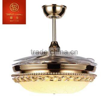 WAHSON brand 42 "4 ABS plastic blade French Gold cei fan with single light FZD-107-8817ling